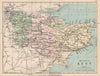 KENT. Antique county map. Railways roads. Constituencies. PHILIP 1882 old