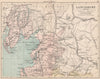 LANCASHIRE NORTH. Antique county map. Railways. PHILIP 1882 old