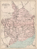 MONMOUTHSHIRE. Antique county map. Railways roads canals. PHILIP 1882 old