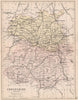 SHROPSHIRE. Antique county map. Railways canals. Constituencies. PHILIP 1882