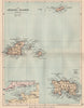 CHANNEL ISLANDS. Antique map. Jersey Guernsey Sark Alderney. PHILIP 1882
