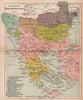 BALKANISATION. Creation of Bosnia Servia Bulgaria Romania Greece 1910 old map