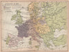 EUROPE IN 1811.French Empire,annexed territory & allies.Napoleon's apex 1917 map