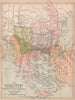 TREATY OF BUCHAREST 1913. Balkan States. Territorial modifications 1917 map