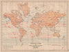 WORLD.Isobaric lines & Prevailing Winds of the Globe.January.JOHNSTON 1906 map