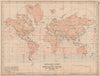 WORLD. Isobaric lines & Prevailing Winds of the Globe. July. JOHNSTON 1906 map