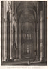 PARIS. Église Saint Eustache. Aquatint 1808 old antique vintage print picture