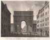PARIS. Porte Saint Martin (côté de la Ville) . Aquatint 1808 old antique print
