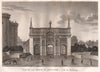 PARIS. Porte Saint-Antoine (Côtè du Faubourg) . Aquatint 1808 old print