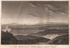 PARIS. Vue Générale de Paris, Prise des hauteurs de Meudon. Aquatint 1808