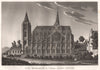 PARIS. Abbaye Saint Victor. Aquatint 1808 old antique vintage print picture