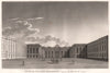 PARIS. Palais Bourbon (prise du côté de la Cour) . Aquatint 1808 old print