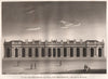 PARIS. Palais Bourbon côté de la Riviere. Aquatint 1808 old antique print