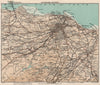 EDINBURGH DISTRICT. Leith Dalkeith. Vintage map. Scotland. STANFORD 1905