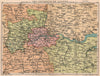 LONDON & HOME COUNTIES showing railways & roads. Small vintage map 1932
