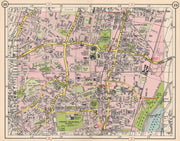N LONDON. Noel Park Bowes Tottenham Edmonton Wood/Palmer's Green 1953 old map