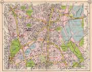 N LONDON Finsbury Park Bruce Grove Stamford Hill Finsbury Park Clapton 1953 map