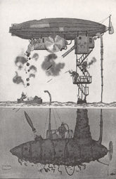 HEATH ROBINSON. The Subzeppmarinellin. First World War 1973 old vintage print