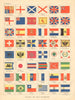 NATIONAL FLAGS. Ensigns, Royal & Imperial Standards. JOHNSTON 1897 old map