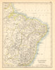 EASTERN BRAZIL. Bahia Minas Gerais Pernambuco Marabhao. JOHNSTON 1897 old map