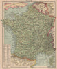 SECOND WORLD WAR. France in 1940. Pre- German invasion 1940 old vintage map