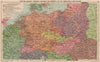 NAZI GERMANY.Growth of the Third Reich. Occupied Poland & Sudetenland 1940 map