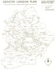 GREATER LONDON PLAN. Local authorities within the area. ABERCROMBIE 1944 map