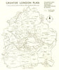 GREATER LONDON. Proposed area to ban additional industry. ABERCROMBIE 1944 map