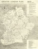 GREATER LONDON PLAN. Water. Areas of supply. ABERCROMBIE 1944 old vintage map