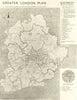 GREATER LONDON PLAN. Electricity. Areas of supply. ABERCROMBIE 1944 old map
