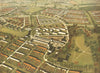 CHIPPING ONGAR. Planned postwar redevelopment aerial view. ABERCROMBIE 1944 map