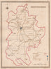 BEDFORDSHIRE antique county map by CREIGHTON/WALKER. Electoral 1835 old