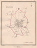 BEDFORD town & borough plan. Bedfordshire. CREIGHTON/WALKER 1835 old map