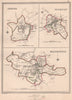 CHESHIRE TOWNS. Chester Stockport Macclesfield plans. CREIGHTON/WALKER 1835 map