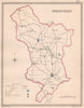 DERBYSHIRE antique county map by CREIGHTON/WALKER. Electoral 1835 old