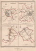DURHAM TOWNS. Durham Sunderland South Shields Gateshead. CREIGHTON 1835 map