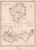 ESSEX TOWNS. Colchester Maldon Harwich borough plans. CREIGHTON/WALKER 1835 map