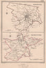 HEREFORDSHIRE TOWNS.Hereford Leominster borough plans.CREIGHTON/WALKER 1835 map