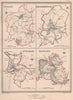 WORCESTERSHIRE TOWNS. Dudley Kidderminster Evesham Bewdley. CREIGHTON 1835 map
