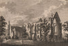 BOLTON PRIORY, in Craven, Yorkshire. GROSE 1776 old antique print picture