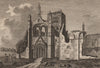 KIRKSTALL ABBEY, Yorkshire. Plate 2. GROSE 1776 old antique print picture