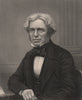 Michael Faraday, D.C.L., F.R.S. Scientist 1890 old antique print picture