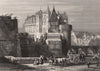 CHÂTEAU DE NANTES. Loire-Atlantique 1844 old vintage print picture