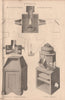 BINNACLES. Gilbert's double binnacle Lamp; Royal Navy; Preston's binnacle 1880