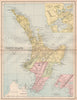 NORTH ISLAND NEW ZEALAND with 1859-1873 provinces. Wellington Auckland 1878 map
