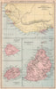 BRITISH AFRICAN COLONIES. West Africa Ascension St. Helena Mauritius 1878 map