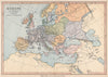 EMPIRE OF CHARLEMAGNE. 'Europe in the beginning of the 9th Century' 1878 map