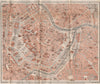 VIENNA city centre. WIEN Burg. Town plan stadtplan. Austria Österreich 1896 map