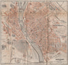 BUDAPEST antique town city plan. Hungary. Magyarorszag terkep 1896 old map