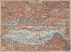 DANUBE DONAU RIVER. Grein-Ybbs-Pochlarn-Melk-Spitz-Krems. Austria 1905 old map